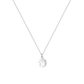 Elli Women's Necklace with Star Cut-Out Astro Trend in 925 Sterling Silver 45 cm Length, Facet cut, No Gemstone