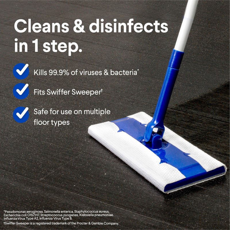 Clorox Scentiva Disinfecting Wet Mop Pad, Disposable Mop Heads, Multi-Surface