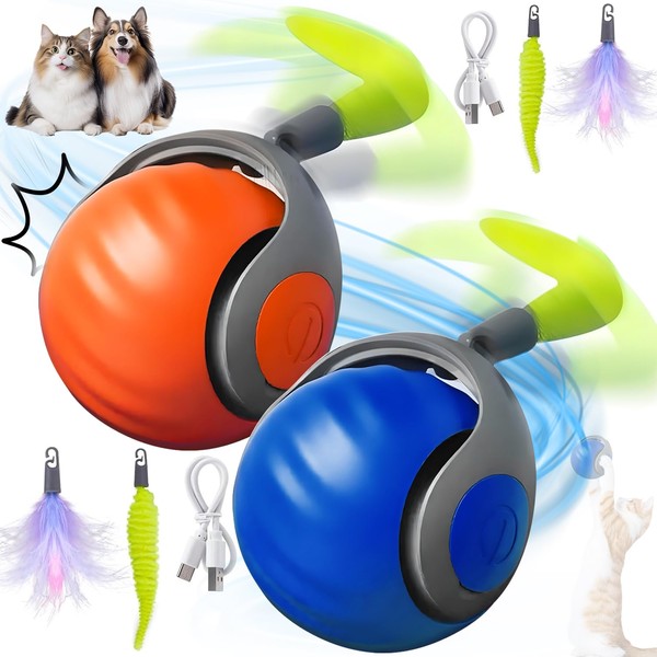 Speedy Tail 2.0,Speedy Tail Cat Toy,Smart Interactive Cat Toy Balls,Automatic