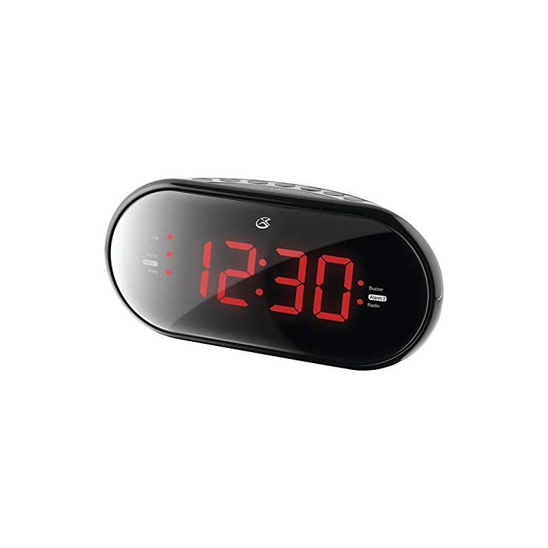 GPX C253b PLL Dual Alarm Clock Radio, Black Gpxc253b