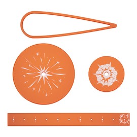 OLYCRAFT 4 Pack Acrylic Tabletop Ruler Set for Wargame Area Templates Tactical Ruler Kit Objective Marker Templates Acrylic Gaming Rulers Kit for Tabletop Strategy Miniature Gaming Accessories