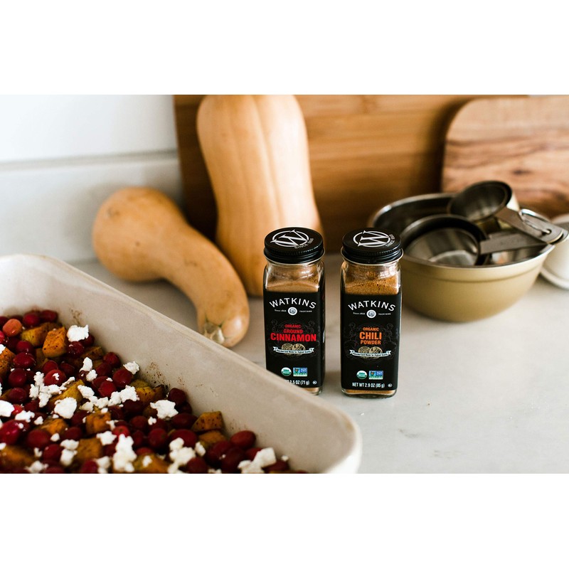 Watkins Gourmet Organic Spice Jar, Ground Cinnamon, Non-GMO, Kosher, 71