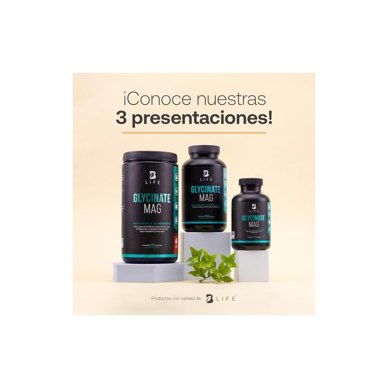 Life Glicinato Magnesio 120 Cápsulas 408 Puro Alta Absorción Relajación