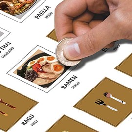 Mappinners The Greatest 100 Foods of the World Scratch Off Travel Print 16x20