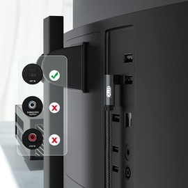 EMK 90 Degree Optical Cable, 360 Degree Swivel Adjustable Right Angled Optical Audio Cable, Rotatable Toslink Pulg Fiber Optic Cord for Soundbar(0.3M, 90° Optical, 90° Optical Black)