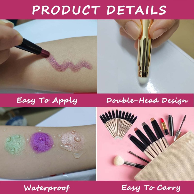 2 in 1 eyeshadow stick and Sponge Makeup Brush, Smooth