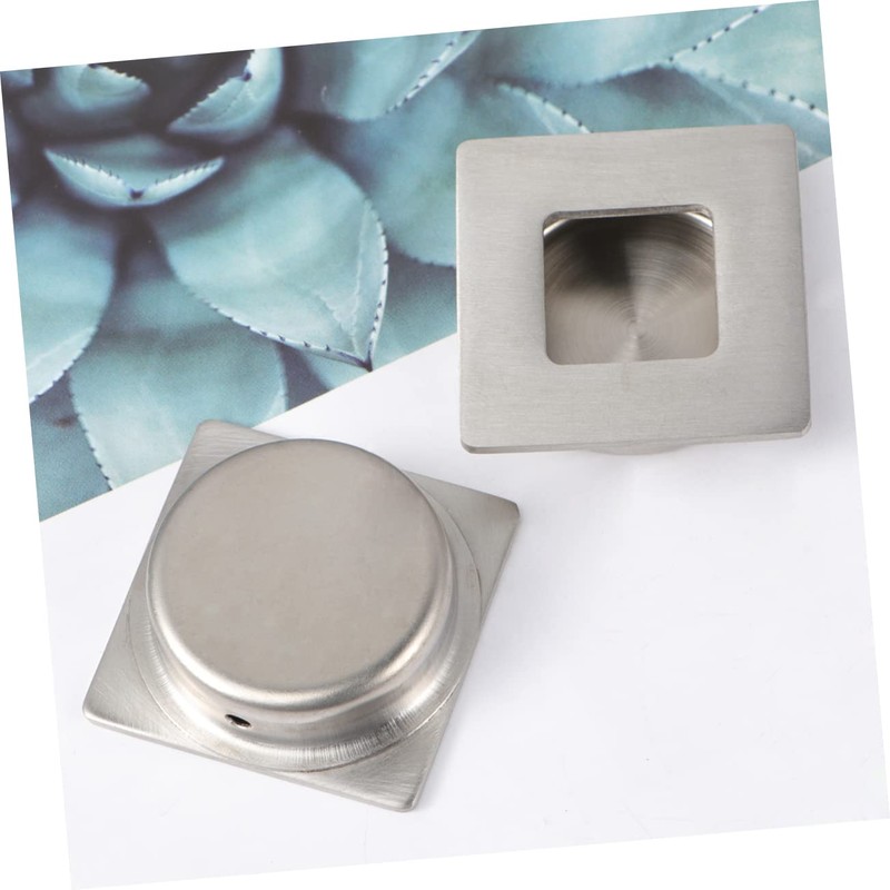 TEHAUX 2pcs Stainless Steel Door Handle Minimalist Wardrobe Pull Knob