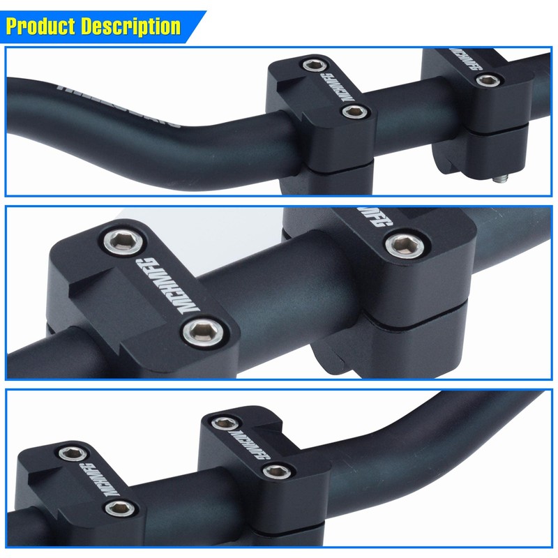 MCHMFG Universal Solid Handlebar Mount Kit For Motorcycle & Dirt