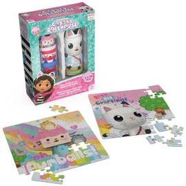 Spin Master Games Gabby´s Dollhouse Paquete de 2 Rompecabezas Rompecabezas de 48 Piezas en Tubos de Almacenamiento de Personajes de la Casa de muñecas de Gabby para niños de 4 años en adelante