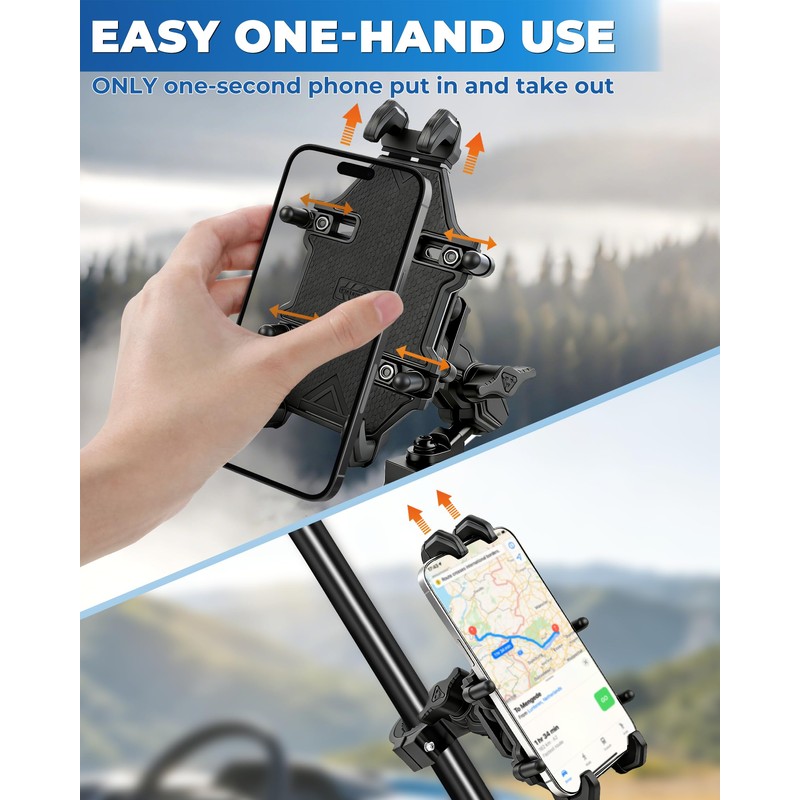 YUDE UTV Phone Mount Heavy Duty Anti Vibration for ATV
