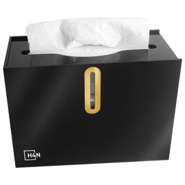 H4N Multifold Hand Paper Towel Dispenser Countertop, Compact Design, Single Sheet Dispensing for Home and Commercial Use, Black