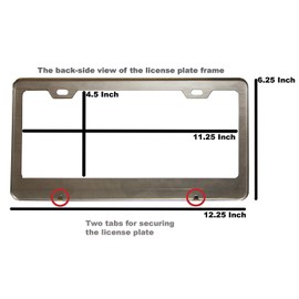 Ataturk Signature Black Tag Holder License Plate Frame Auto