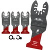 Carbide Oscillating Tool Blades 4-Pack,Multitool Blades Carbide, Universal Fit for