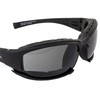 Epoch Lacrosse Hybrid Motorcycle Sunglasses Black Frames Smoke Lens ANSI