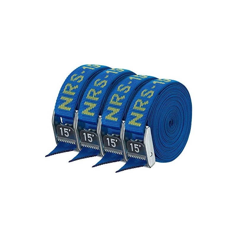 NRS 1" Heavy Duty Tie Down Strap 4 Pack-IconicBlue-15ft