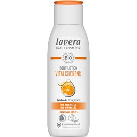 lavera Body Lotion Vitalising - Body Milk with Organic Orange & Organic Almond Oil - Vegan - Body Milk for Normal Skin - PETA Certified - Biodegradable - Natural Cosmetics (1 x 200 ml)