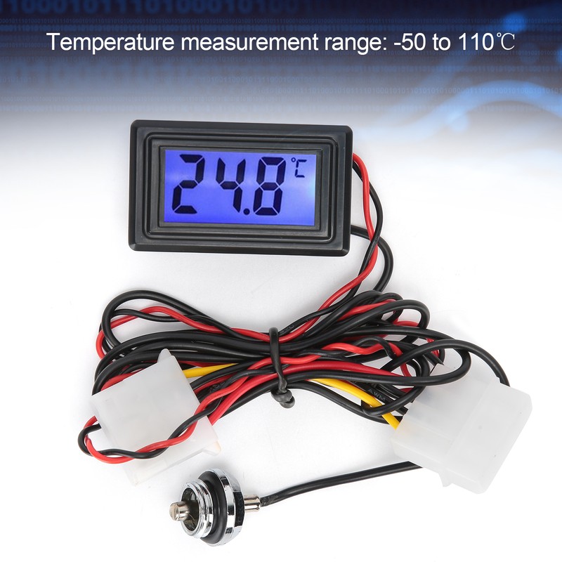 Water Cooling Thermometer Digital Display Computer Temperature Meter WDXS-DT 5V-24V