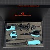 BasicGear Fishing Tool Kit, Pliers, Gripper, Scissors, Knife, Blue