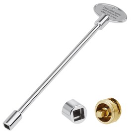 KEESHA Universal Gas Valve Key for Outdoor Indoor Gas Fireplaces and Fire Pit, Corrosion Resistant, Warp Resistant, Fits 1/4" and 5/16" Gas Valve Stems, 8 Inch