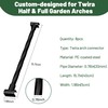 Twira Garden Arch Connectors, PE-Coated Metal Extension Poles for Walkway