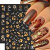 9 Sheets Fall Nail Stickers 3D Self-Adhesive Autumn Maple Leaf