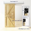 JUBEST 6FT Sliding Barn Door Track Kit, Aluminium Box Rail