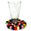 GURU SHOP Felt coasters, coasters made of felt balls, felt