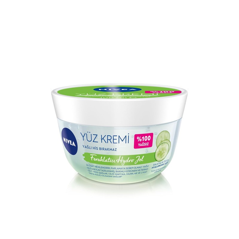 NIVEA Ferahlatıcı Hydro Nemlendirici Yüz Kremi 100 ml, Yağlı Ciltler