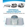 Aupar Trailer Jack Foot Plate with Pin Base, 5000lbs Capacity