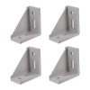 sourcing map Corner Bracket Gusset, 80mm x 80mm for 4040