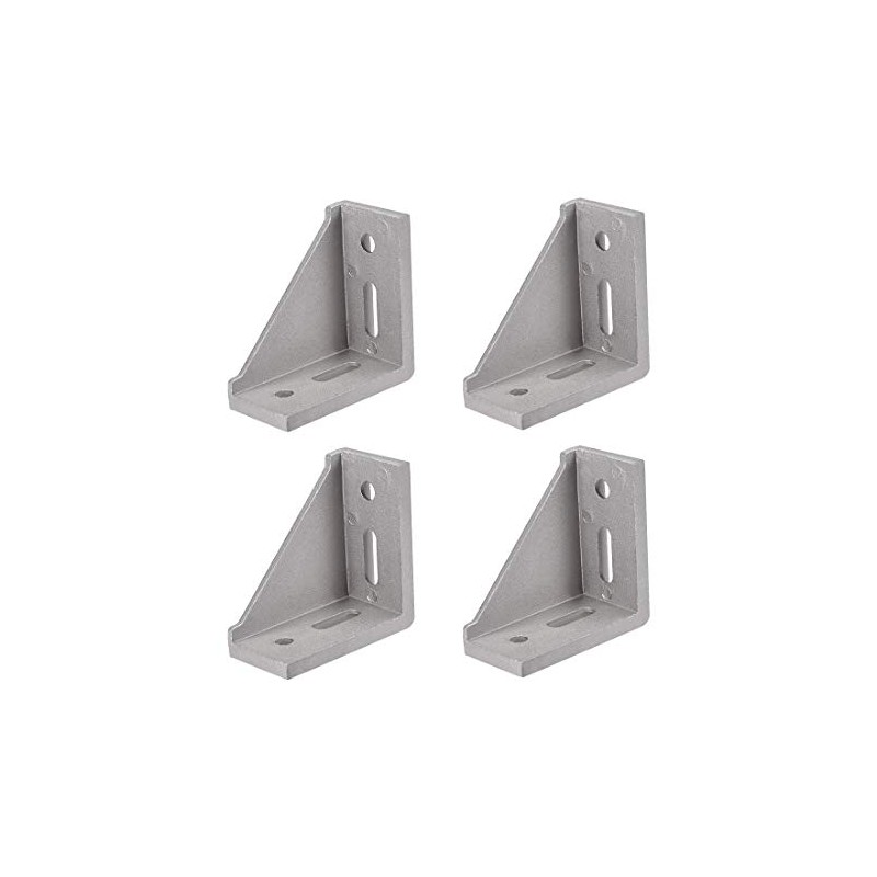 sourcing map Corner Bracket Gusset, 80mm x 80mm for 4040