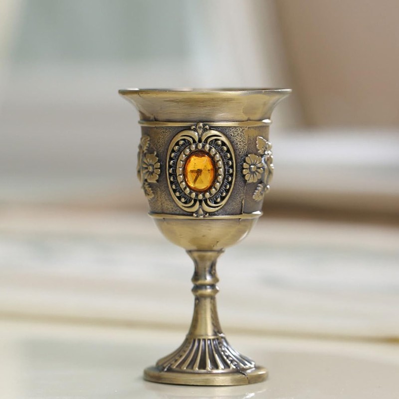 Kichvoe Medieval Cup 2pcs Chalice Goblet Royal Celebrations Wine Communion