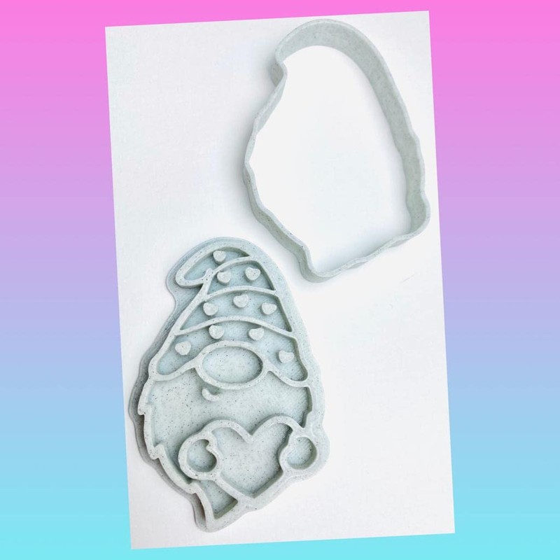 Set of 3 Valentine Love Gnome Cookie Cutters