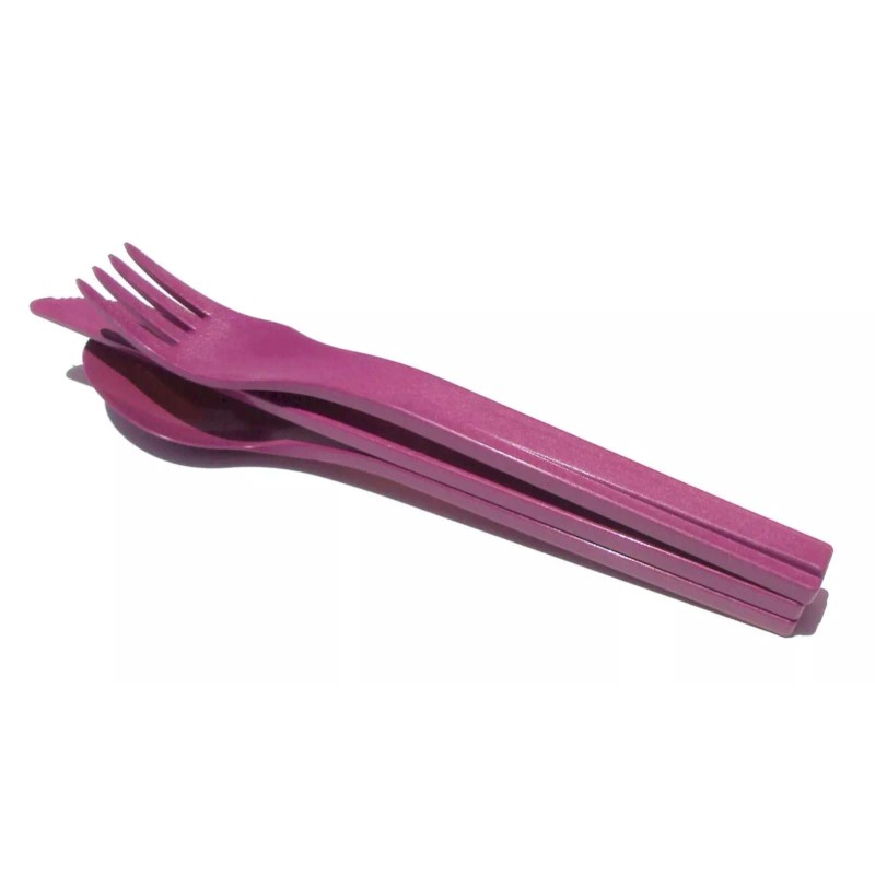 Tupperware Snap Together On The Go Utensils Fork Knife Spoon