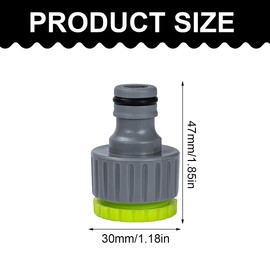 XPEX Pack of 6 2-in-1 Tap Adapter, 1/2 Inch / 3/4 Inch Garden Hose Connector, Plastic Hose Connector, Garden Screw Thread Tap Connector, Tap Adapter Garden Hose