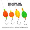 51pcs Floats Pompano Rigs Surf Fishing Rig Floats Cylindrical, Spin,