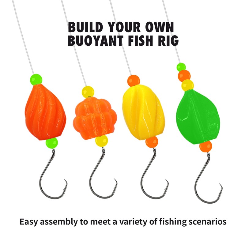 51pcs Floats Pompano Rigs Surf Fishing Rig Floats Cylindrical, Spin,