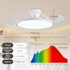 AHAWILL Retractable Ceiling Fan with Lights,42 Inch Low Profile Ceiling