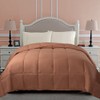Elegant Down Alternative Comforter King Size, Pretty Camel Shade, Baffle