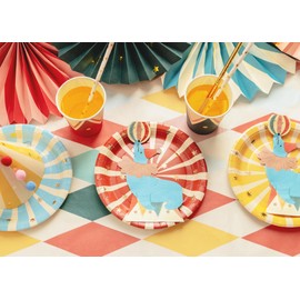 Tovaglia di carta, 180 x 120 cm, colorata, con motivo a rombi, per feste di compleanno dei bambini, feste di circo e compleanno, tovaglia usa e getta