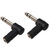 Yotsuba 1/4 Inch TRS to 3.5mm Right Angle Adapter, 2