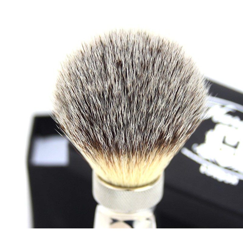 Synthetic Hair Shaving Brush Stainless Steel Handle with Classical Box