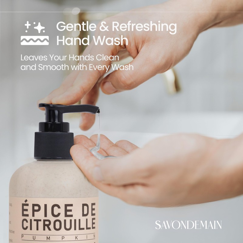 SAVONDEMAIN Liquid Hand Soap, All Natural Hand Soap Moisturizing Hand