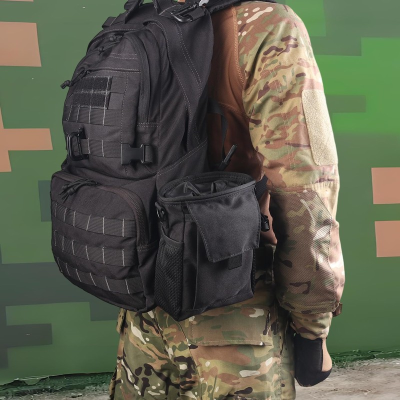 XTACER Tactical Dump Pouch,Utility Tool Bag Molle Pouches with Plastic