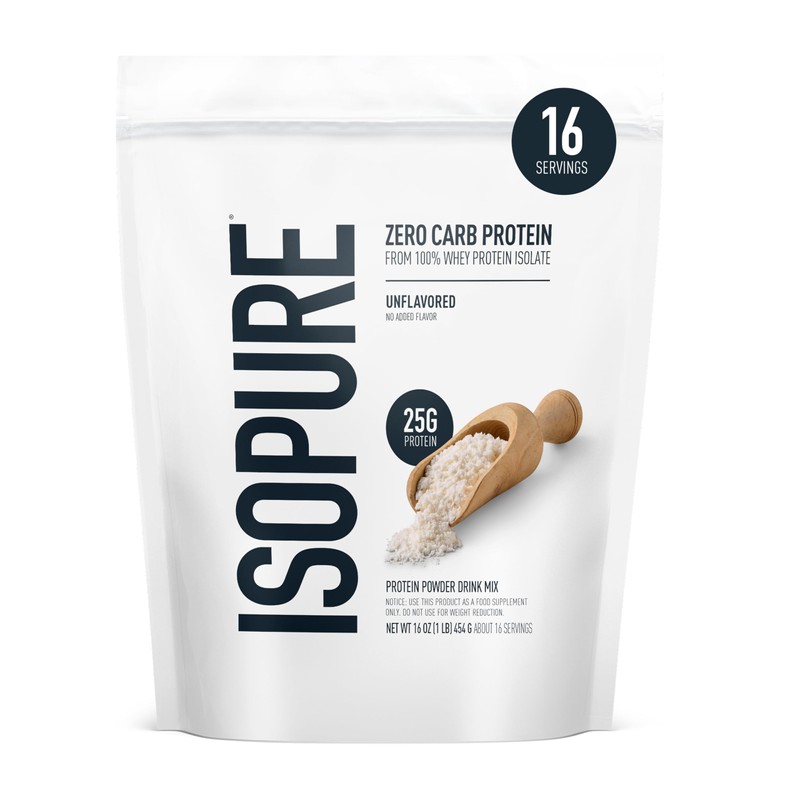 Isopure Zero Carb 100% Pure Whey Isolate Protein Powder, Gluten