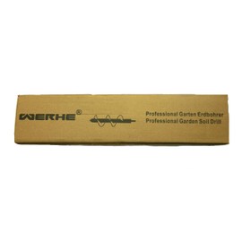 WERHE Earth auger for drill 80 mm Ø, 350 mm length - Garden auger for cordless screwdriver for planting, flower and hole digging - Digging tool for garden