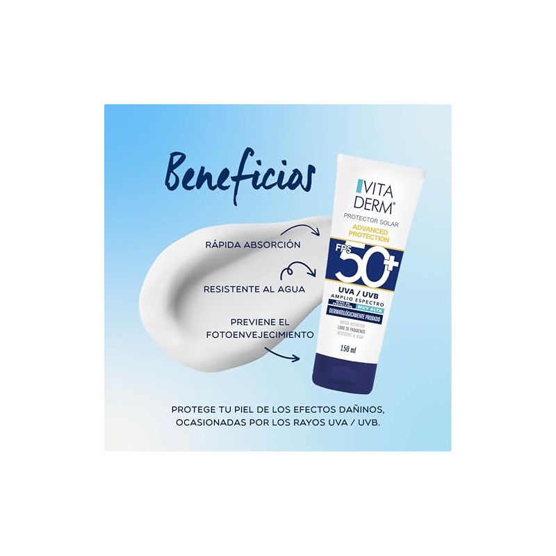 Vitaderm Protector Solar Corporal FPS 50 | Ultra Protección contra