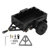 RC Car Hitch Trailer Aluminum Alloy Antislip Rubber Tire Rustproof