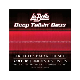 La Bella 750T-B White Nylon Tape Wound Light Bass Guitar String