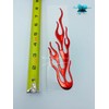 Pair 3D Style Red Fire Flame Pattern Reflective Adhesive Sticker